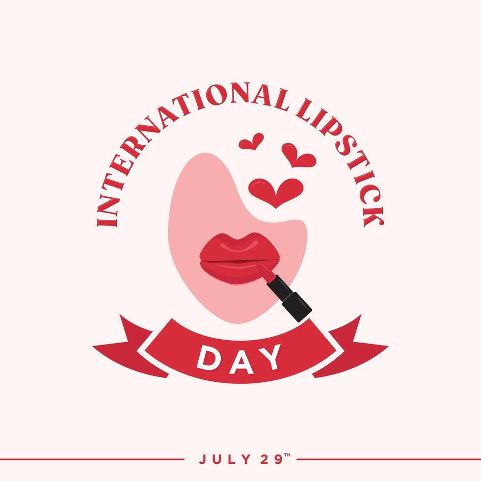 International Lipstick Day emblem design suitable for web banner vector