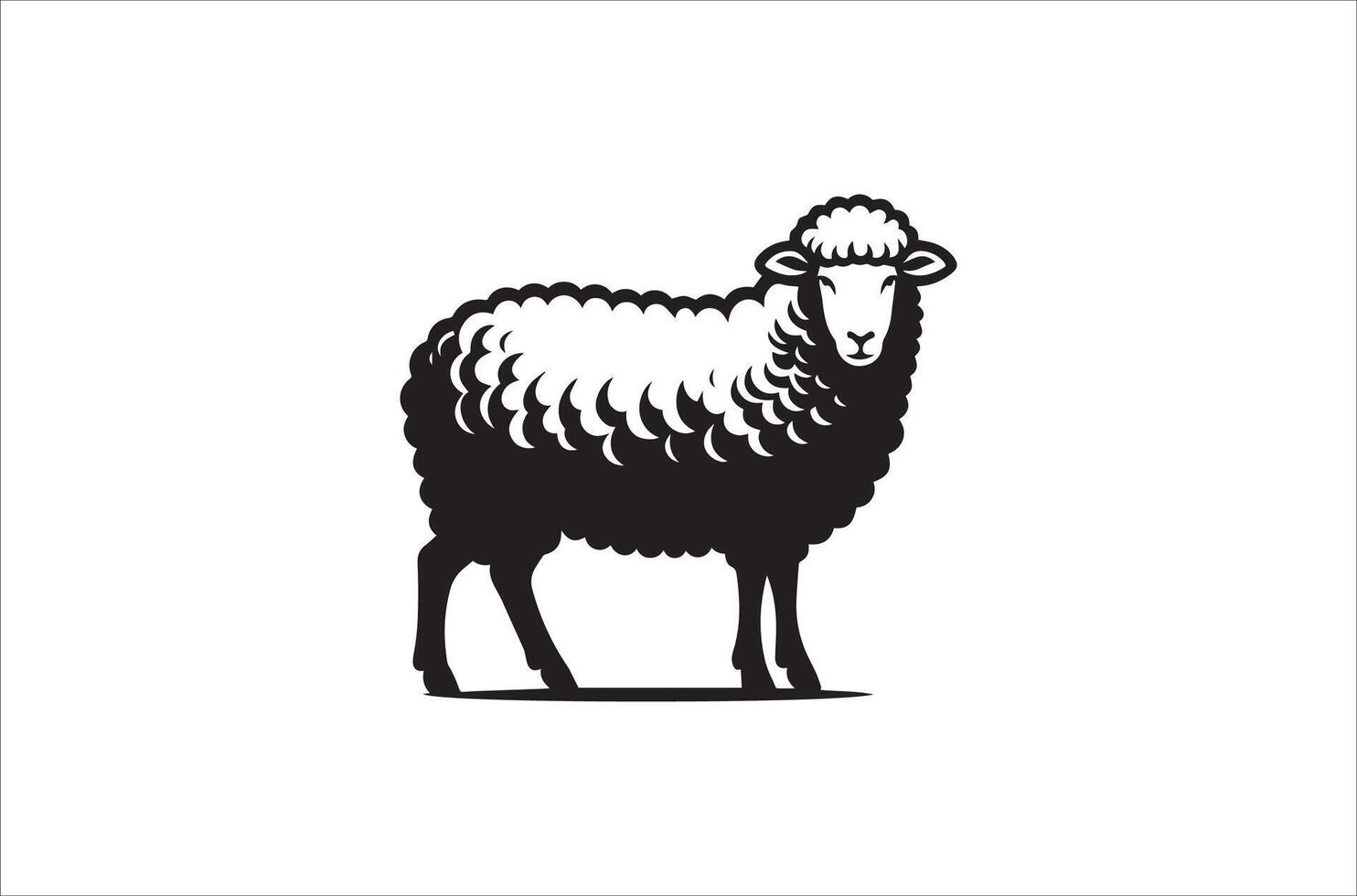 Sheep logo eat vector