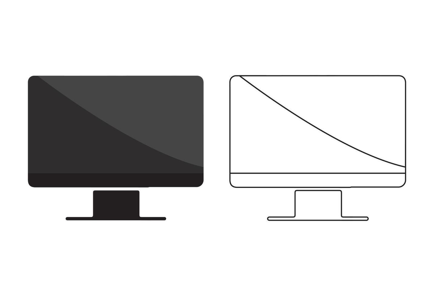 Monitor, icon design and art illustration vector