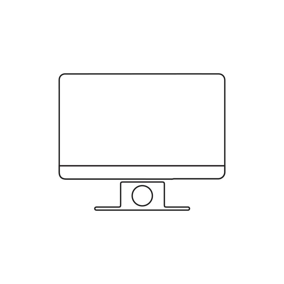 Computer Monitor icon, design and art llustration vector