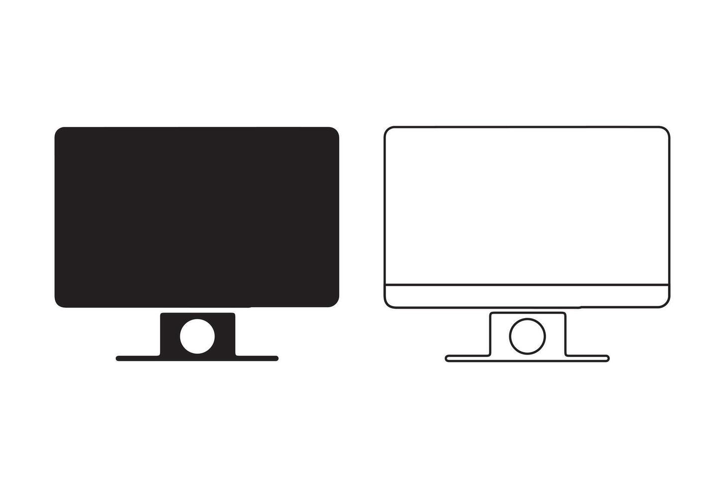 Computer Monitor icon design and art llustration. vector