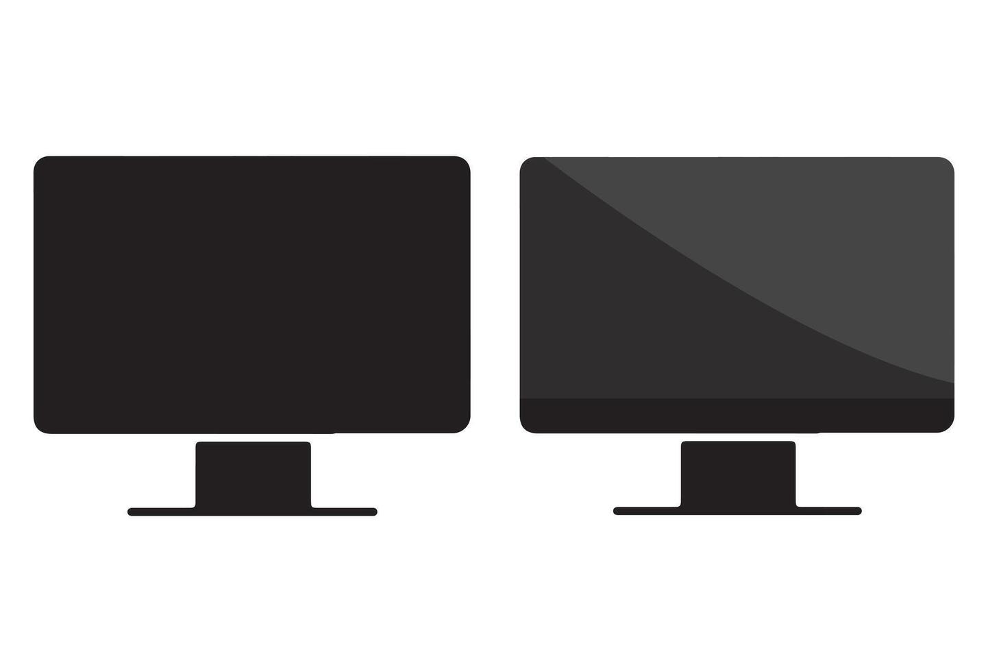 Monitor icon, design and art illustrations vector