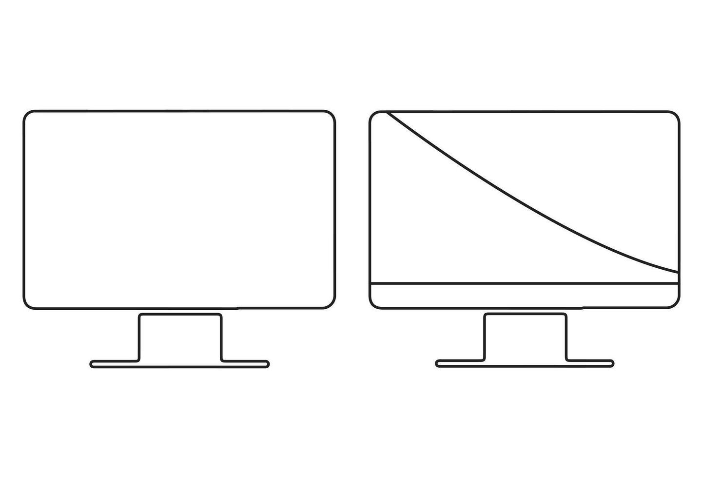 Monitor icon, design and art illustration. vector