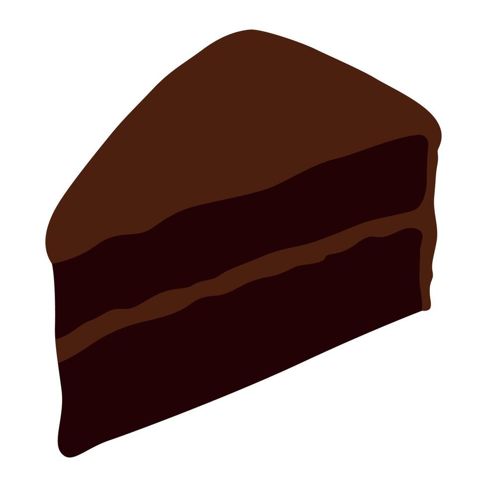 Illustration of a chocolate cake with chocolate frosting vector