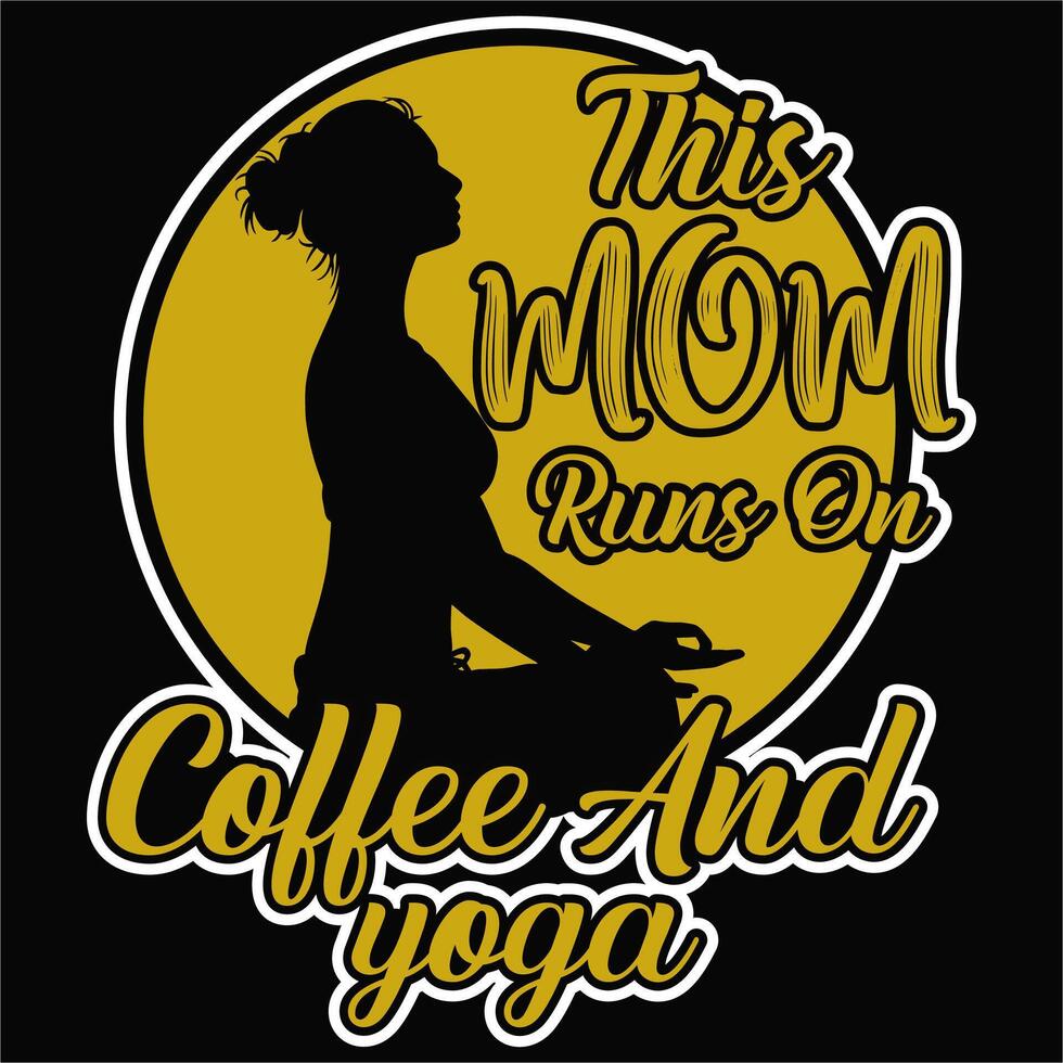 Yoga design for t-shirt vector