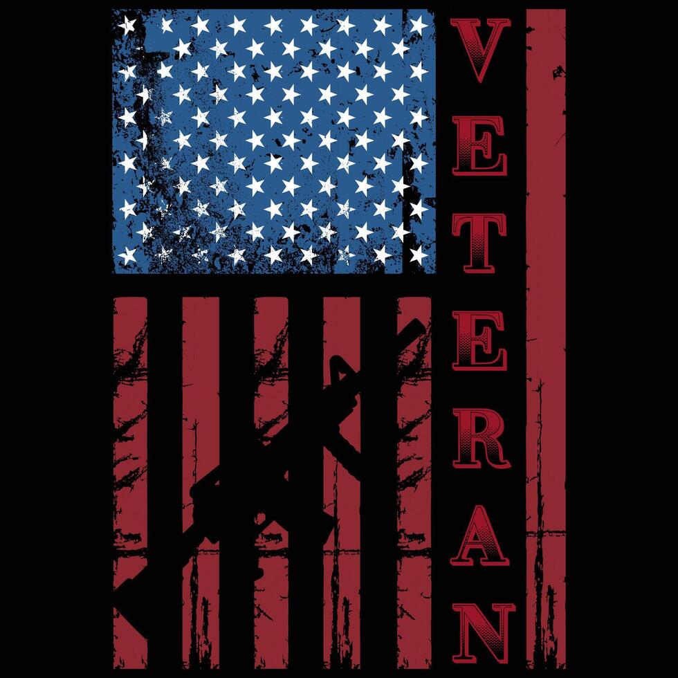 Veteran t shirt design vector