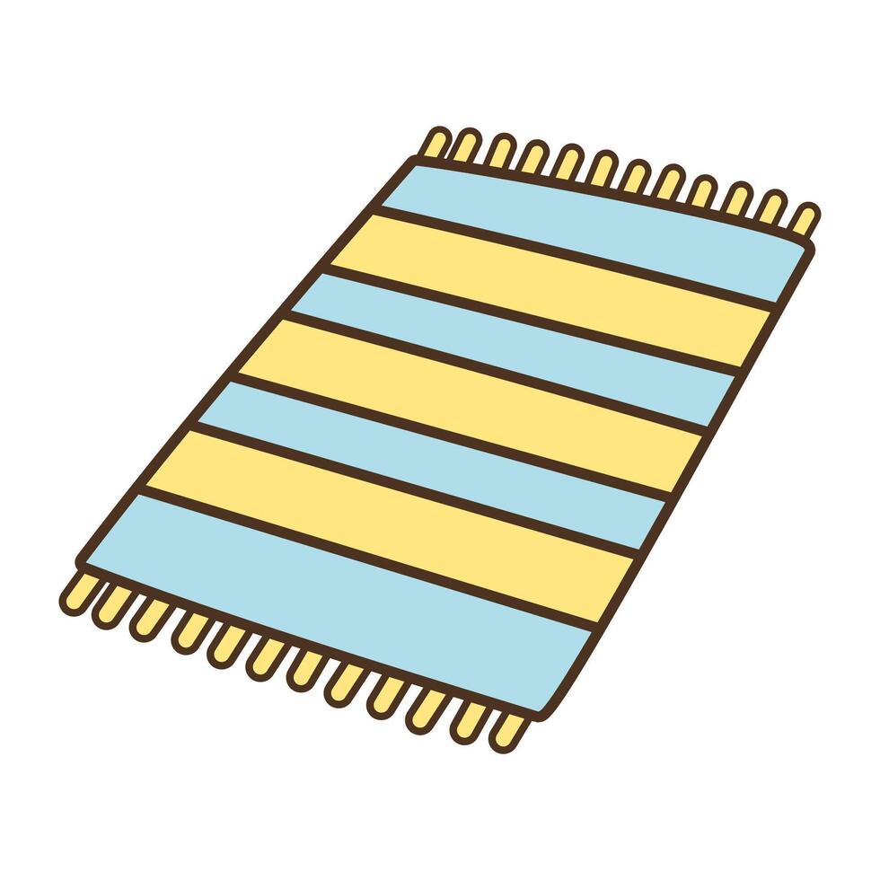 Beach towel illustration isolated on white background vector