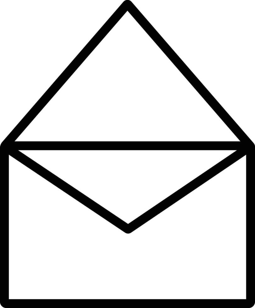 Message icon with clean envelope symbol representing digital correspondence vector