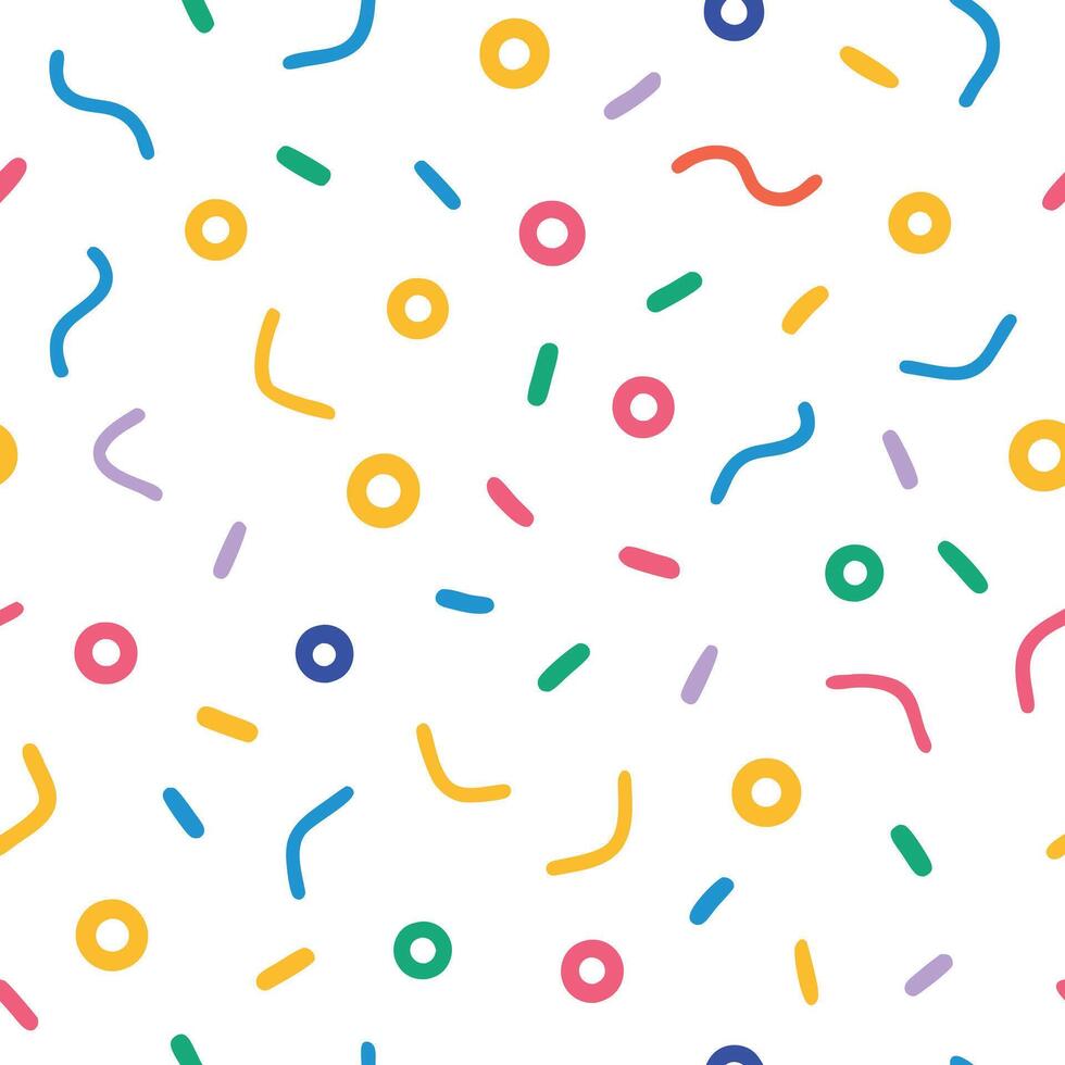 a colorful pattern with sprinkles on a white background vector