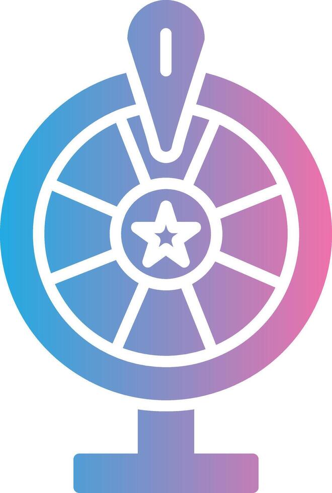 Wheel Of Fortune Sharp Line Mark vector
