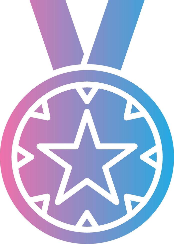 A medal with a star on it vector