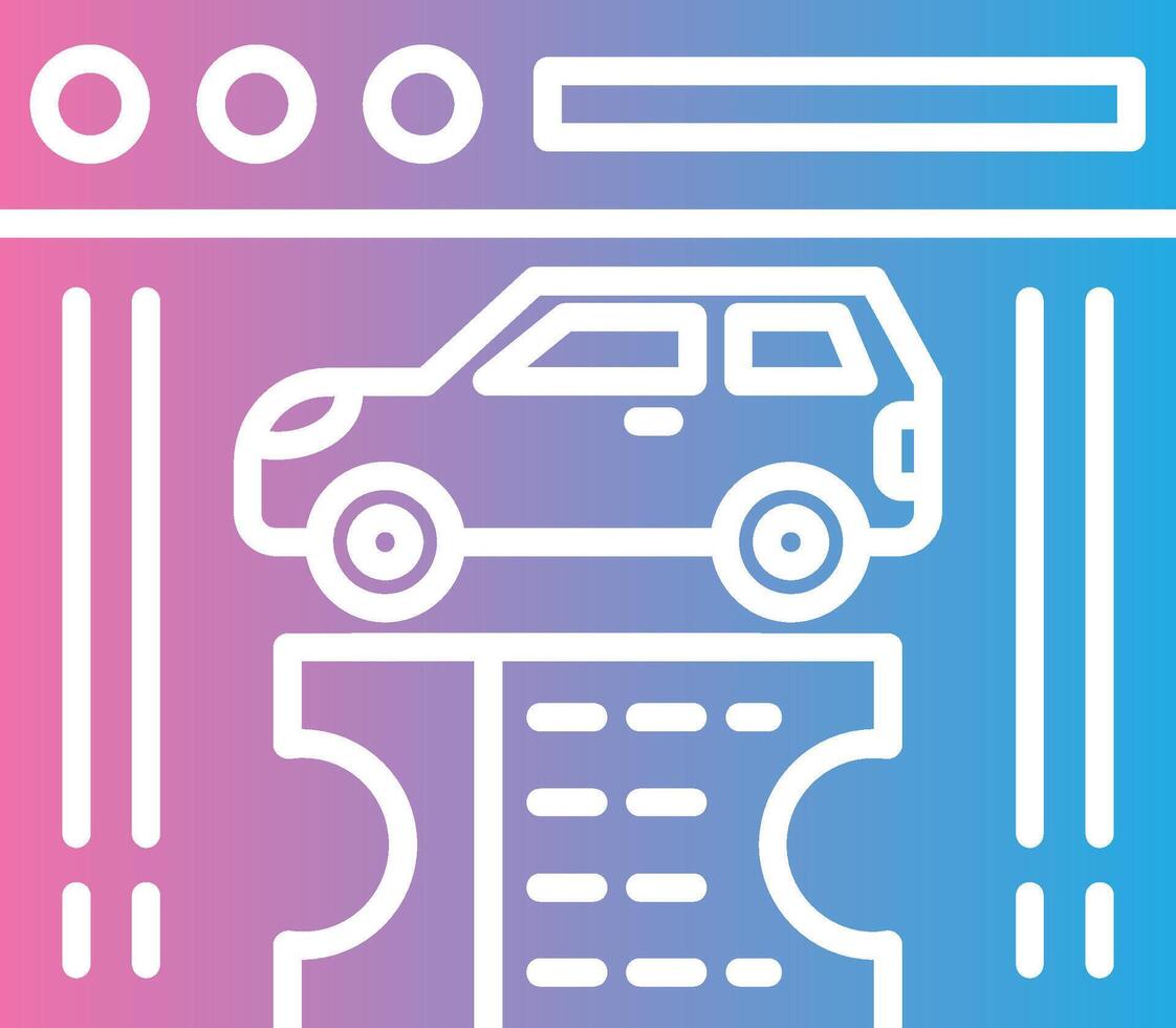 Electronic Ticket Thin Graphic Shape vector