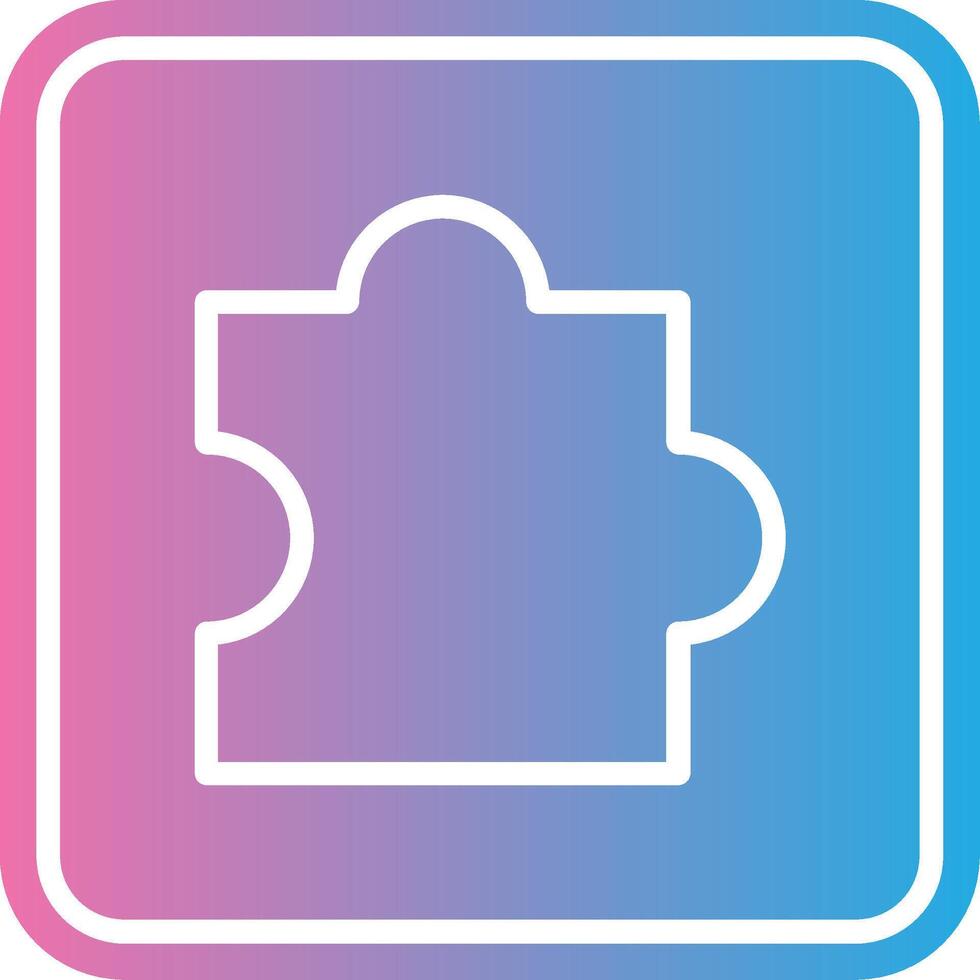 A puzzle piece icon in a square frame vector