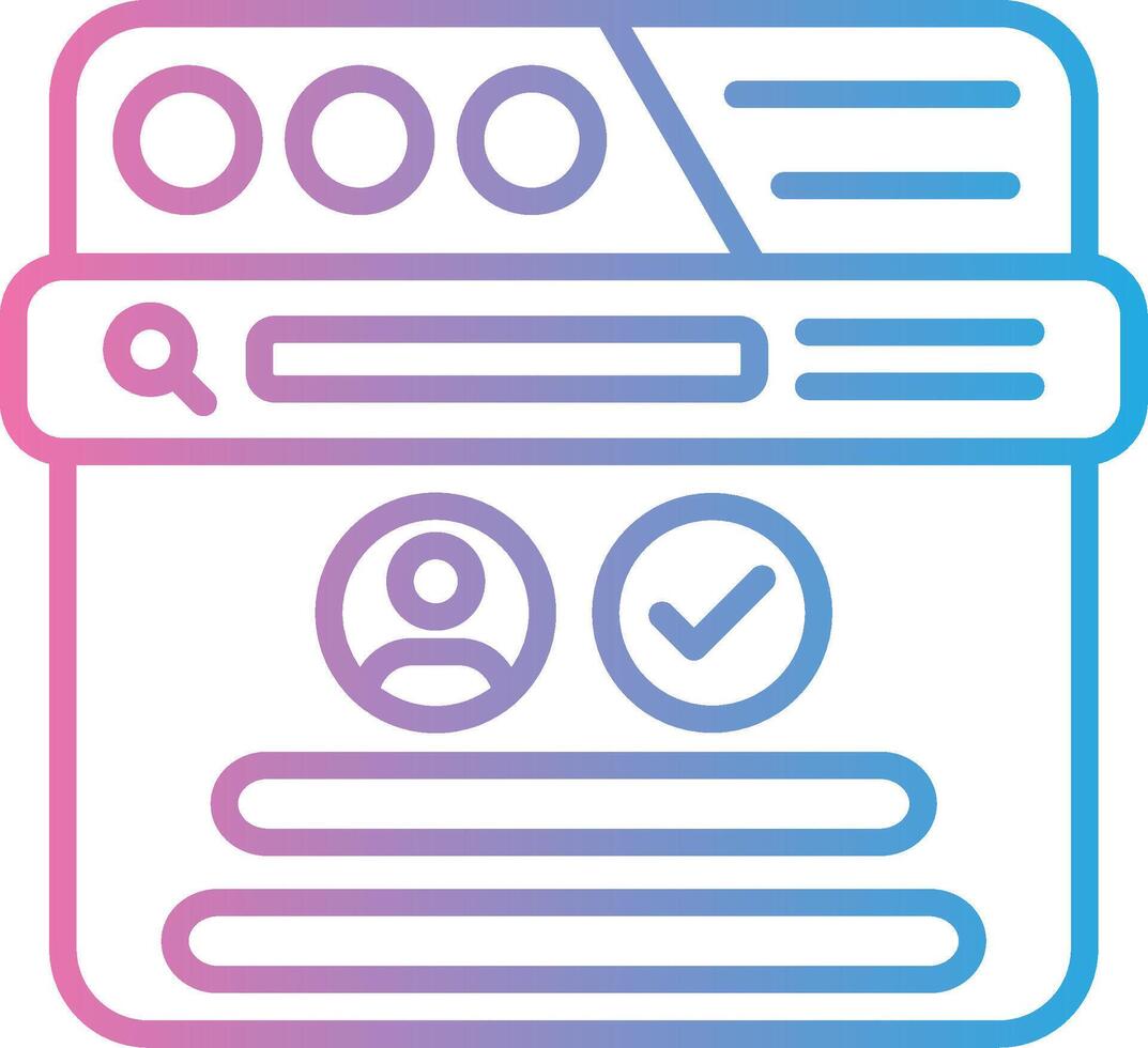 A web page with a check mark icon vector