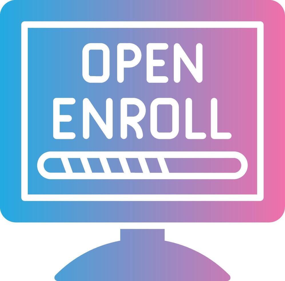 Open Enrollment Stylish UX Piece vector
