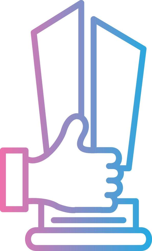 A hand holding a trophy on a pedestal vector