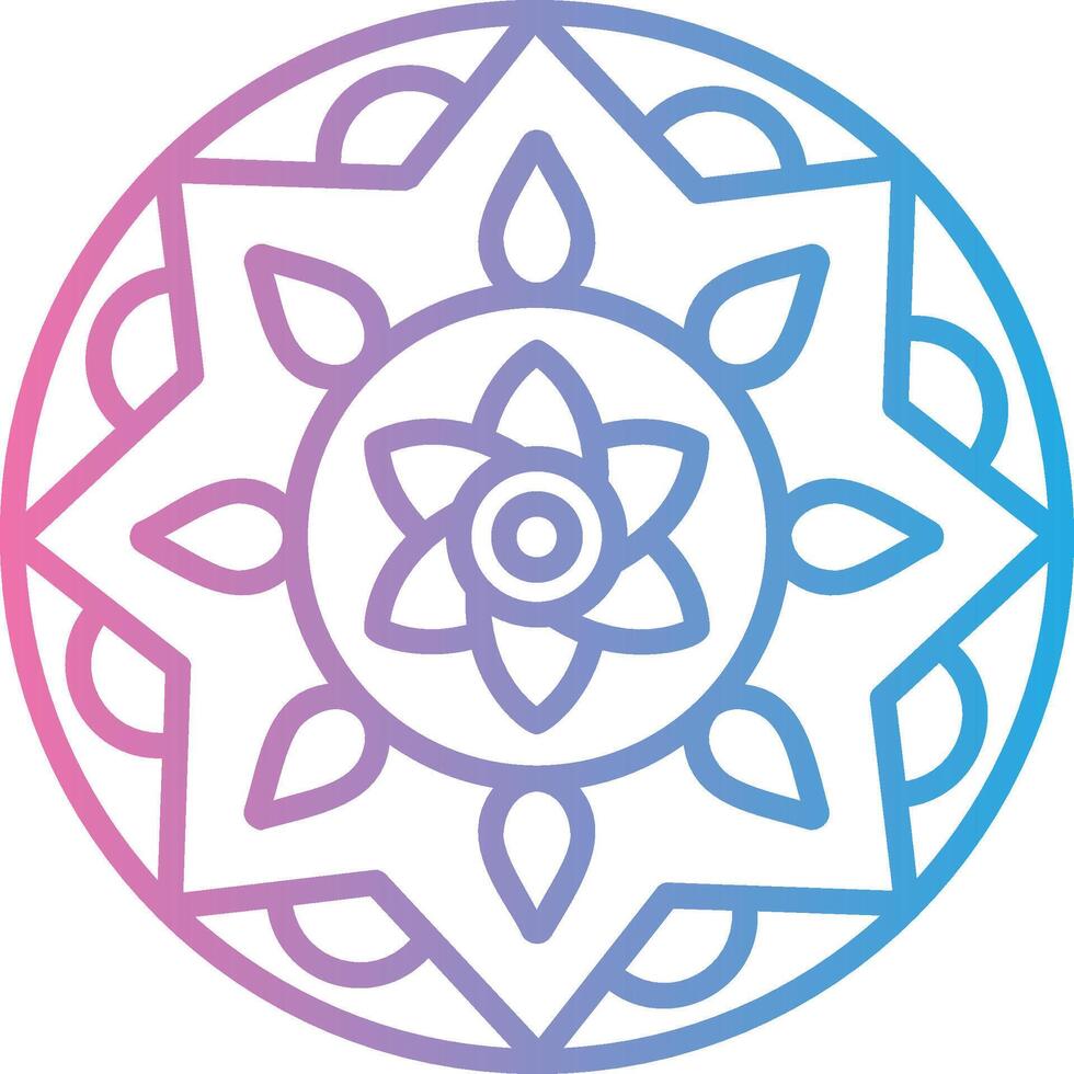 A circular logo with a flower in the center vector