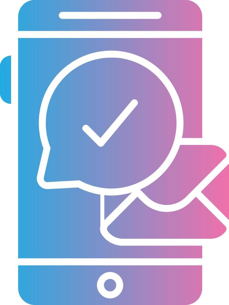 A phone with a check mark and a message vector