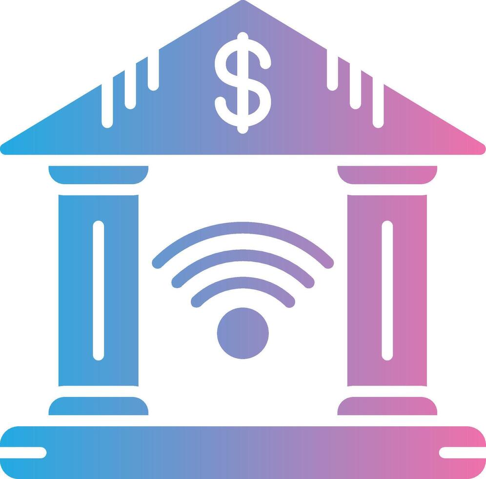 Electronic Banking Sharp Line Mark vector