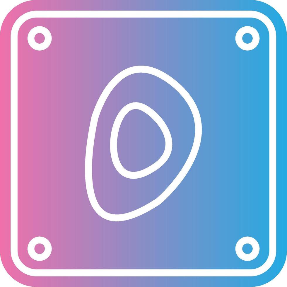 A pink and blue square icon with a circle vector