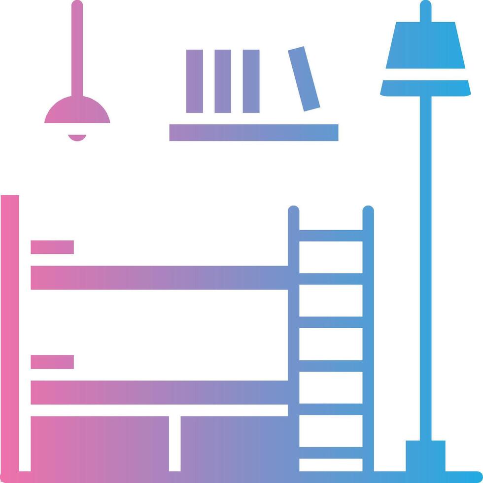 Bedroom furniture icon vector