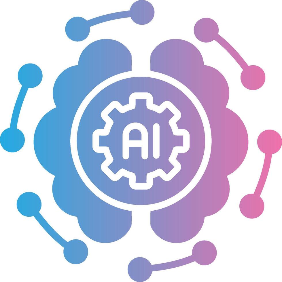 Ai logo with gears and circles vector