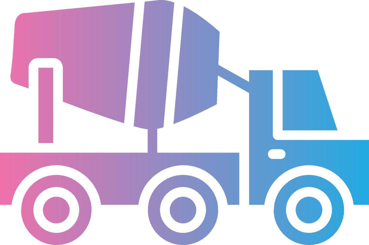 Mixer Truck Gradient Themed Symbol vector