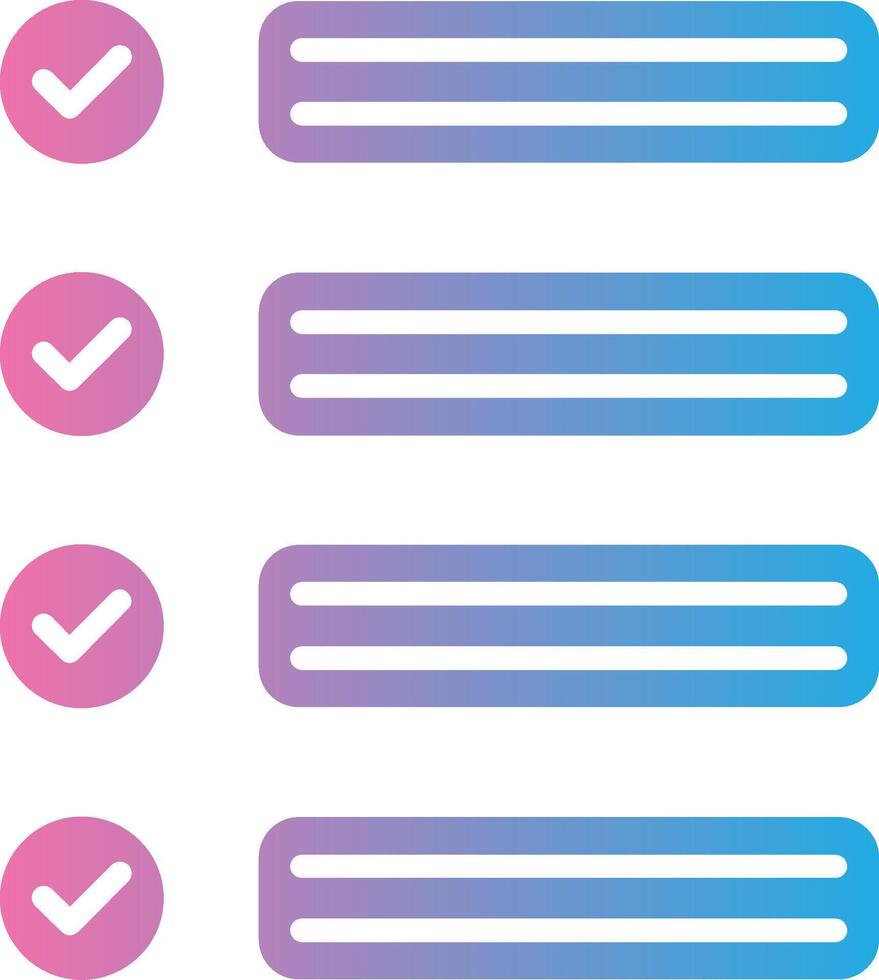 To Do List Thin Graphic Shape vector