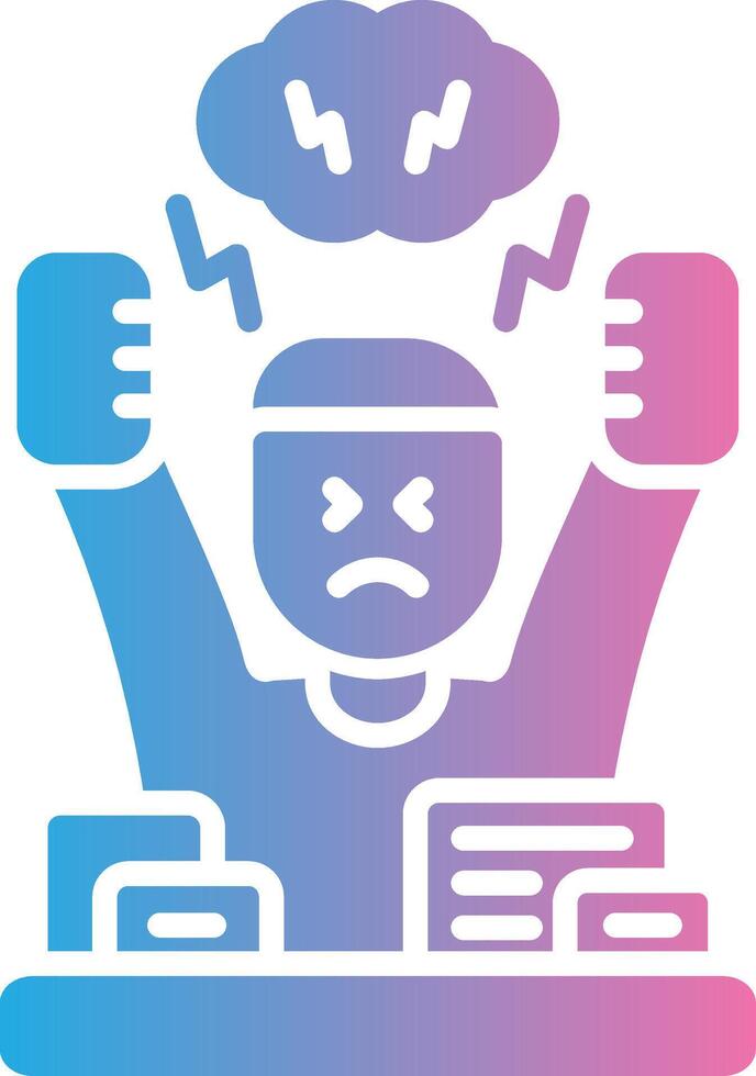 Angry Handcrafted UI Symbol vector
