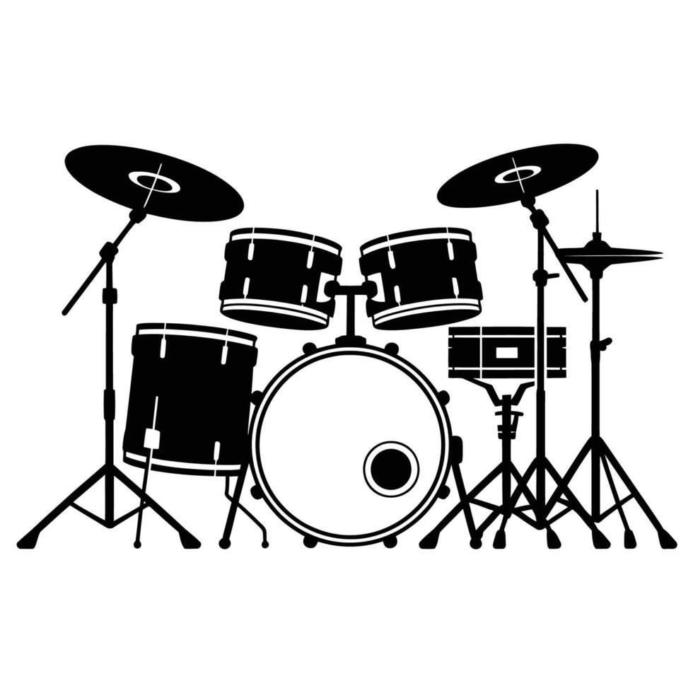 Music Maker Energetic Drum Set vector