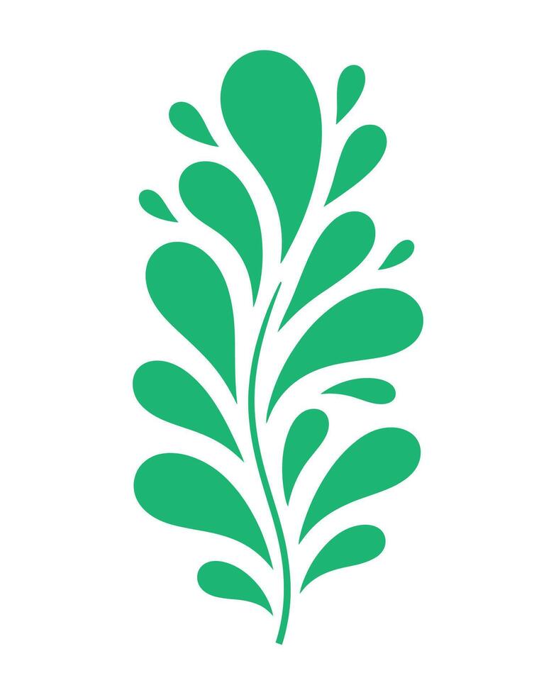 Emerald Sprout Flourish Vibrant Botanical Element vector