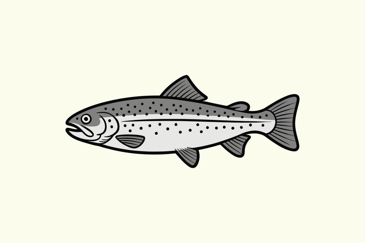 Stream Dweller Striking Trout Graphic vector