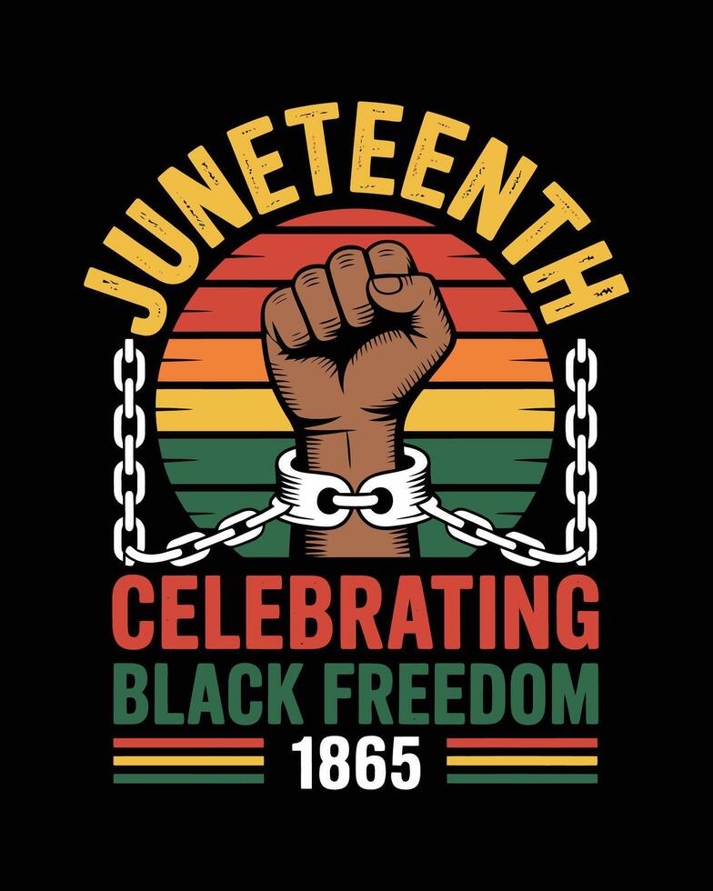 Freedom's Call Juneteenth Commemoration Art vector