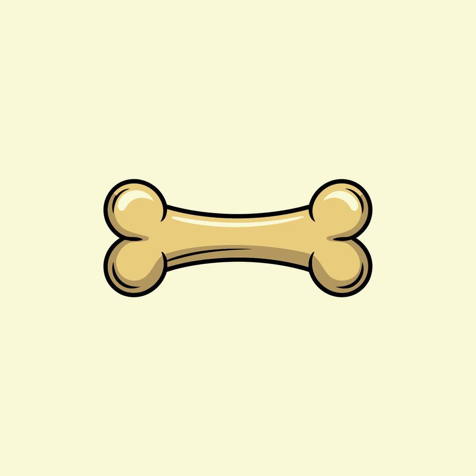 Fetching Fun Cartoon Dog Bone Icon vector