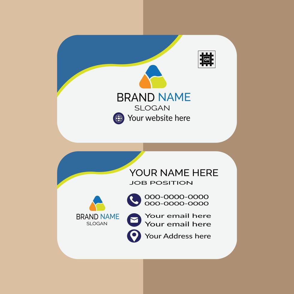 Simple business card design vector