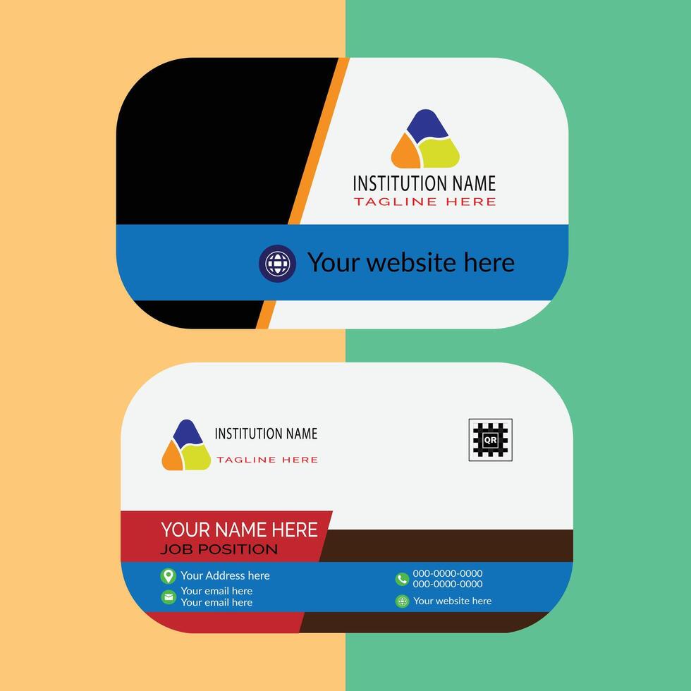 Creative Corporate Business Card Design vector