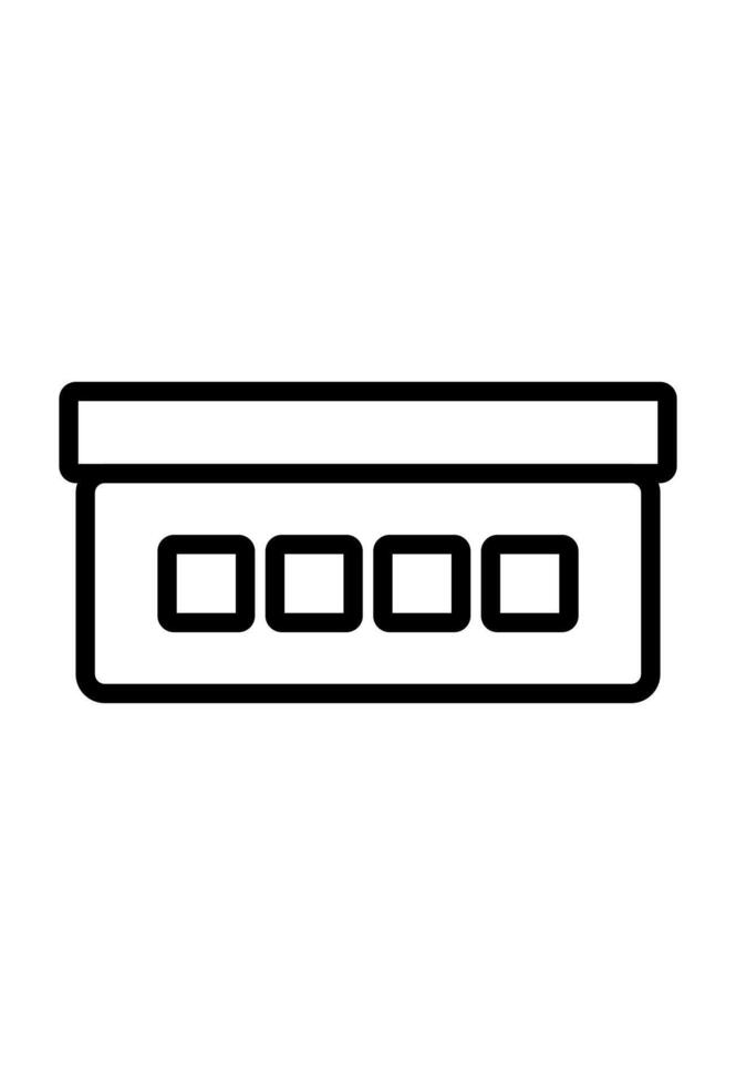 Simple line art of a server storage unit vector