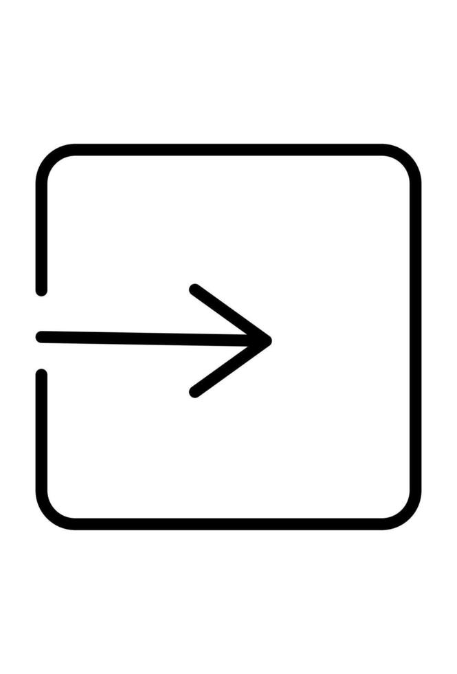 Symbol for login, import, or an exit or enter action vector