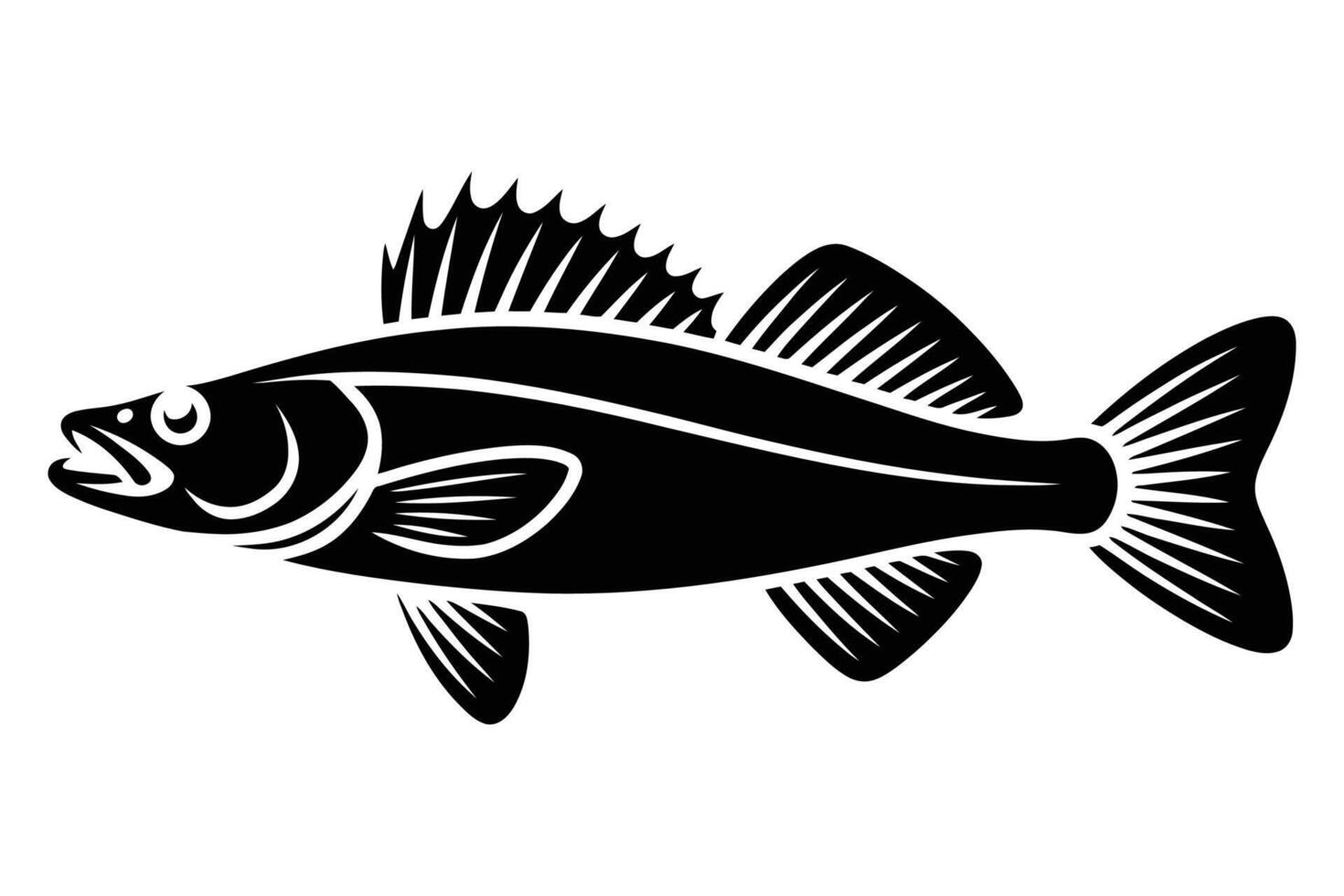 Angler's Prize Classic Walleye Graphic vector