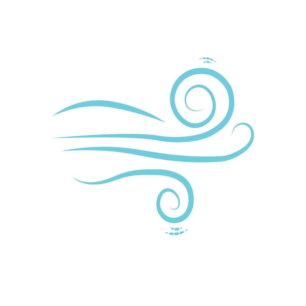 A blue swirl logo with a wave vector