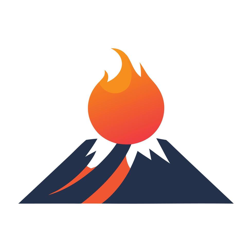 a logo for a company that is called 'volcano' vector