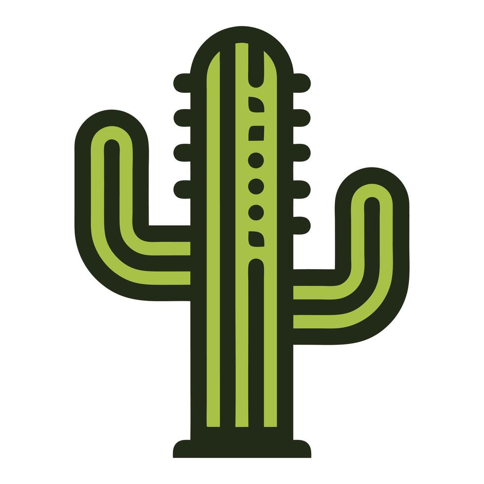 a cactus plant icon on a white background vector