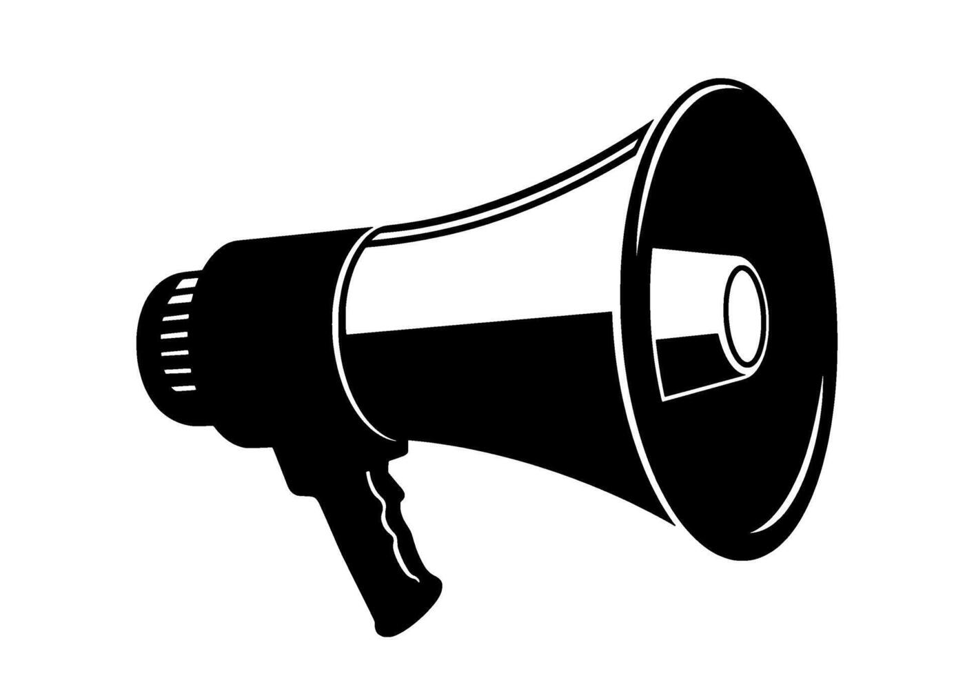 Monochrome Megaphone Announcement Icon vector