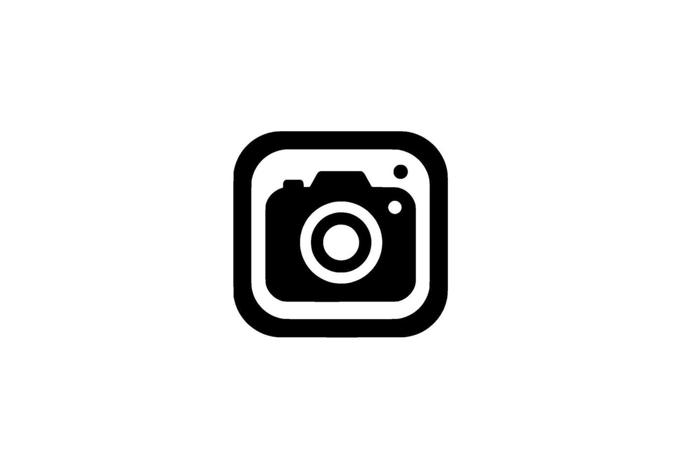 Camera Icon in Rounded Square Frame vector