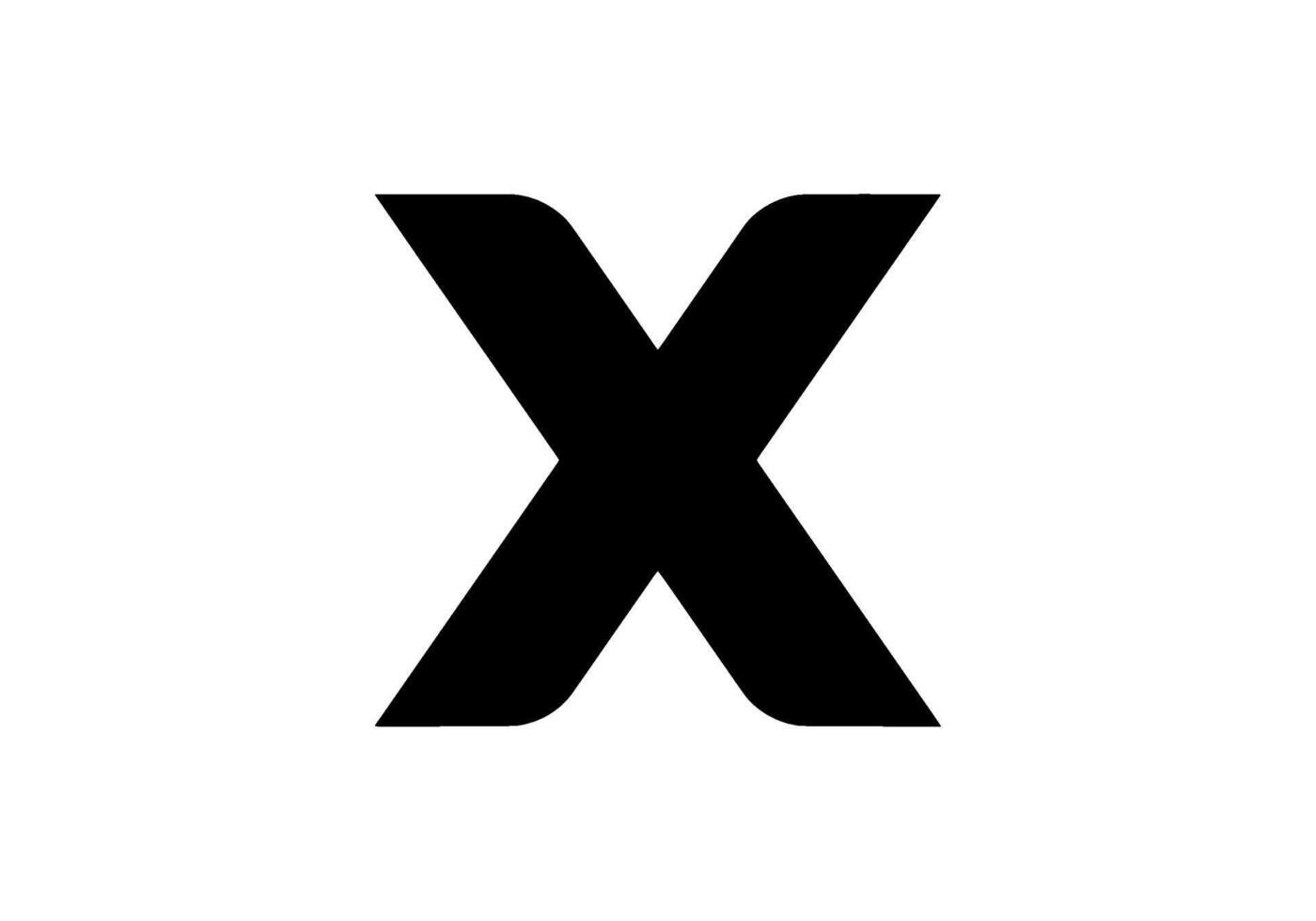 Bold Cursive X Letter Logo vector