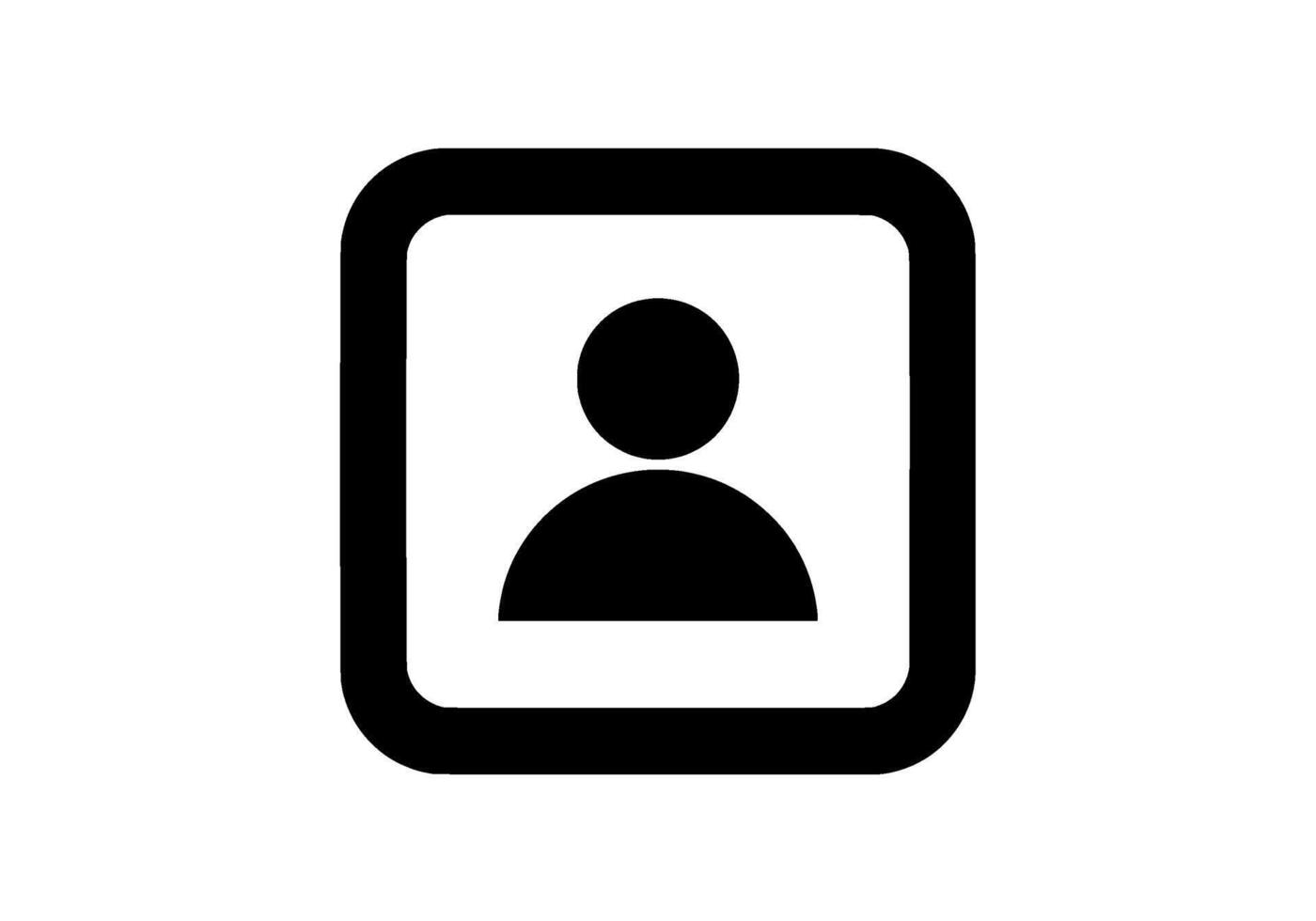 Rounded Square Profile Icon vector