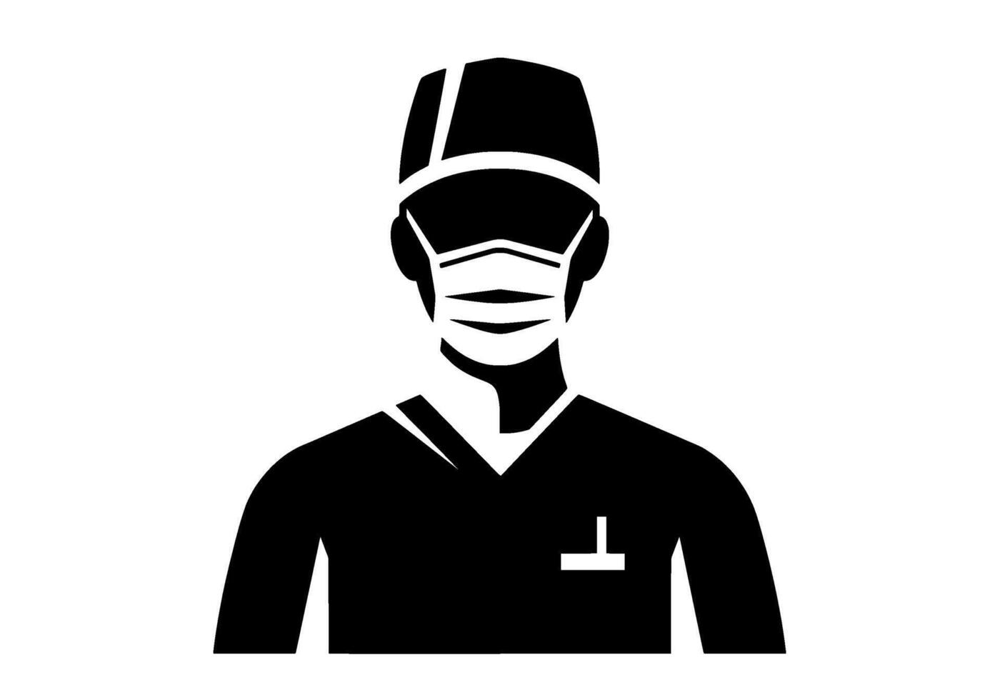 Monochrome Medical Professional Icon vector