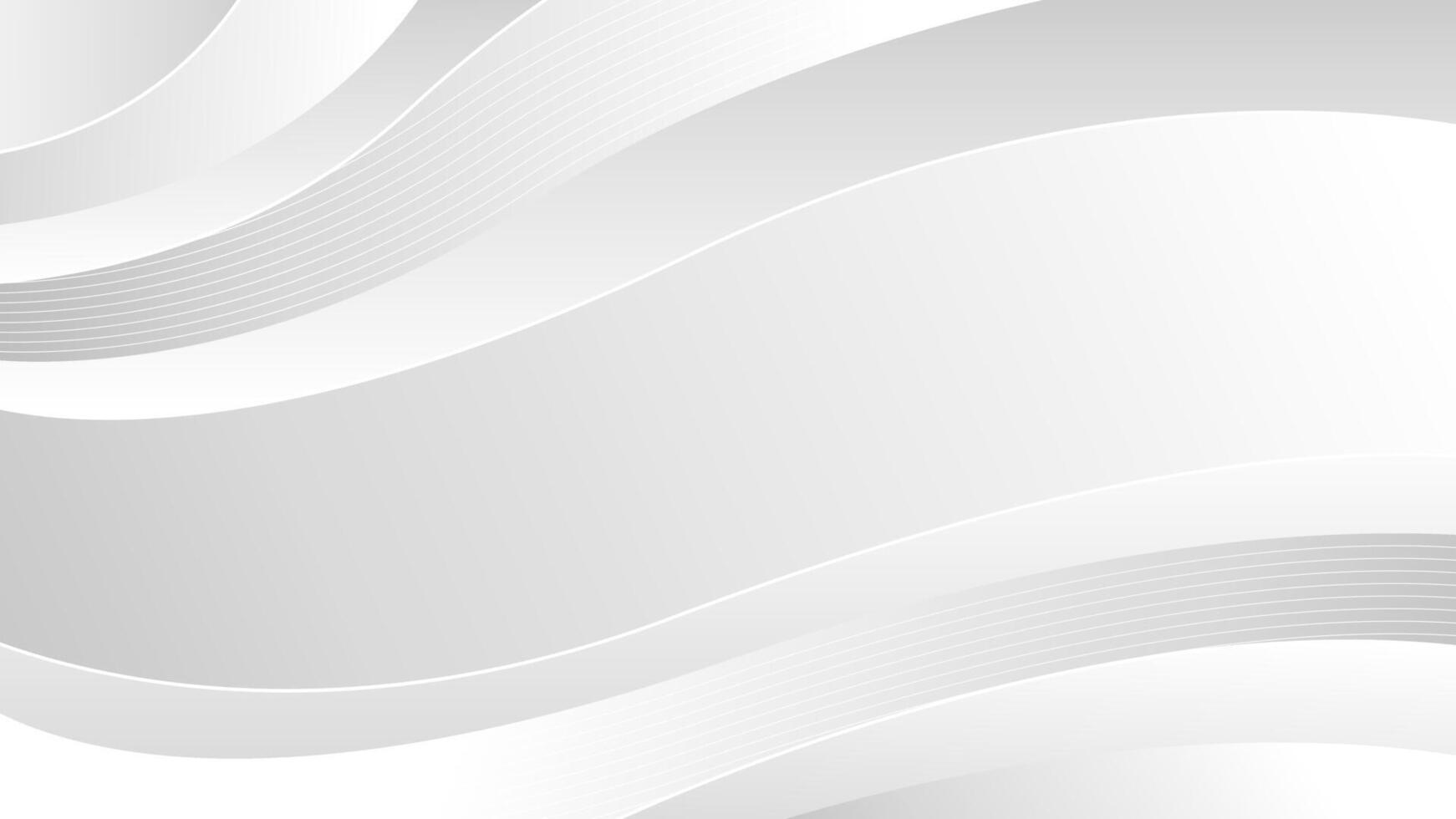 Minimal Abstract Wave Background in White and Gray. Professional Design for Branding and Covers vector