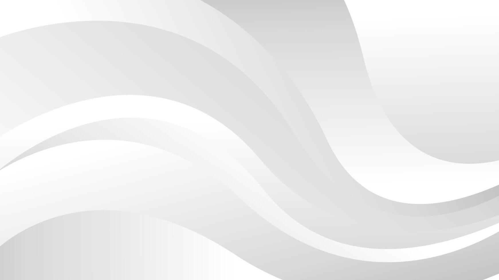 Abstract White Gray Wave Background. Elegant Minimalist Gradient Flow Lines for Modern Business Wallpaper, Presentation, Banner, or Template Design vector
