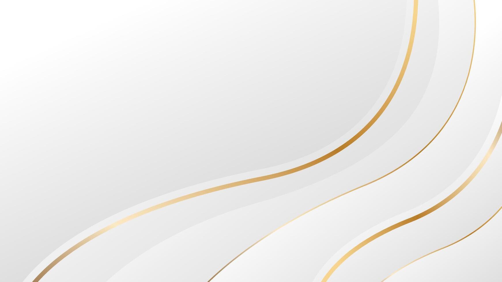 Minmalist elegant white and gray luxury wave background vector